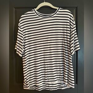 Addison Bay Navy and White Striped Top